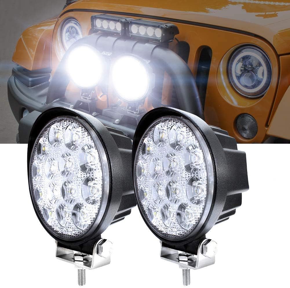 Amazon.co.jp: LEDワークライト 42W 小型 LED作業灯 白 広角